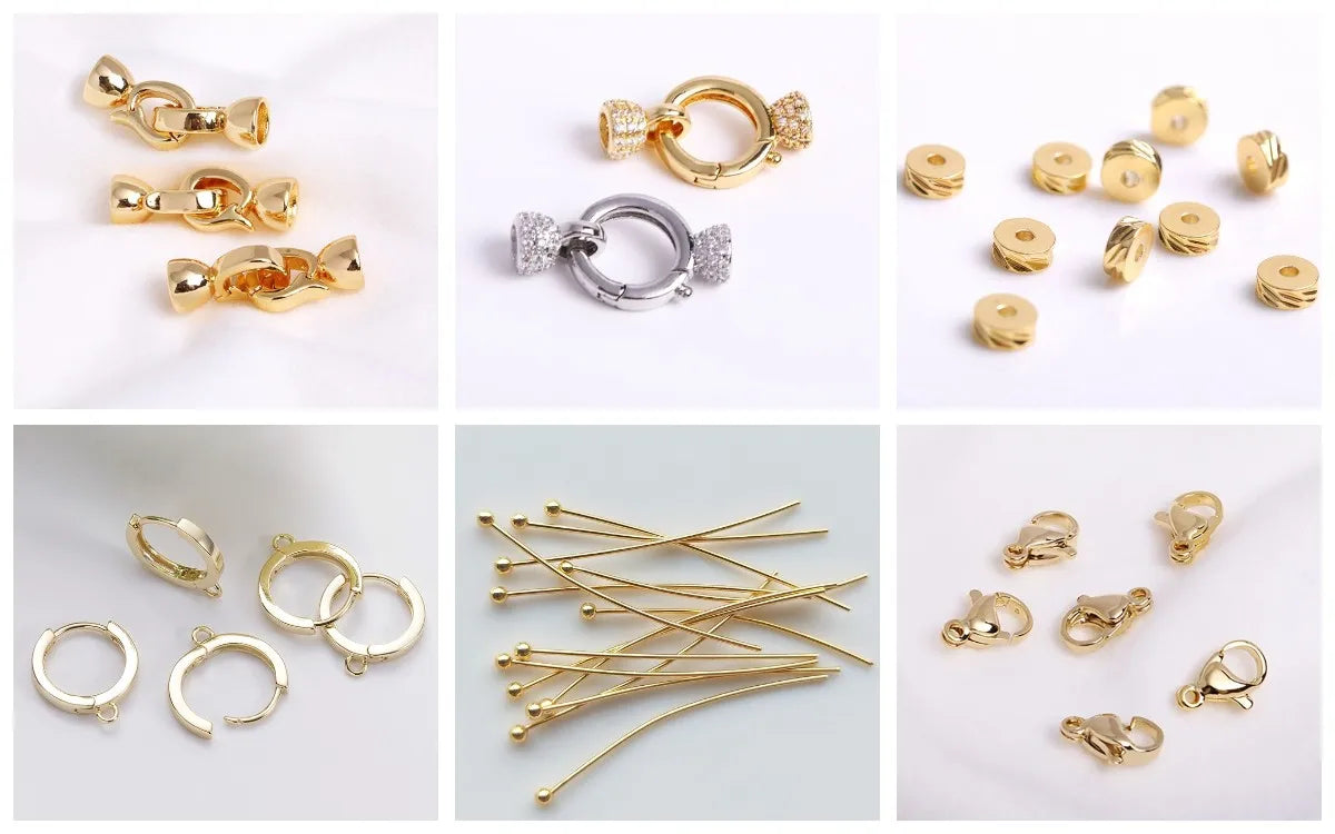 1/3/5Pcs/lot, 18K Gold Plated Round Extension Chain For Jewelry Making, Brass Extended Tail Chain, DIY Necklace Accessories