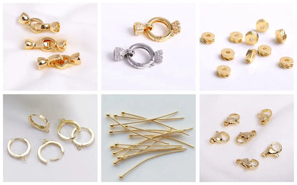 1/3/5Pcs/lot, 18K Gold Plated Round Extension Chain For Jewelry Making, Brass Extended Tail Chain, DIY Necklace Accessories
