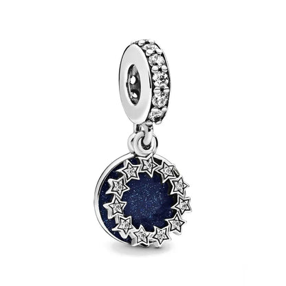 Nuevo colgante de plata 925 compatible con pulsera original, joyas para mujer, serie azul, colgante de pulpo, delfín, búho, camaleón