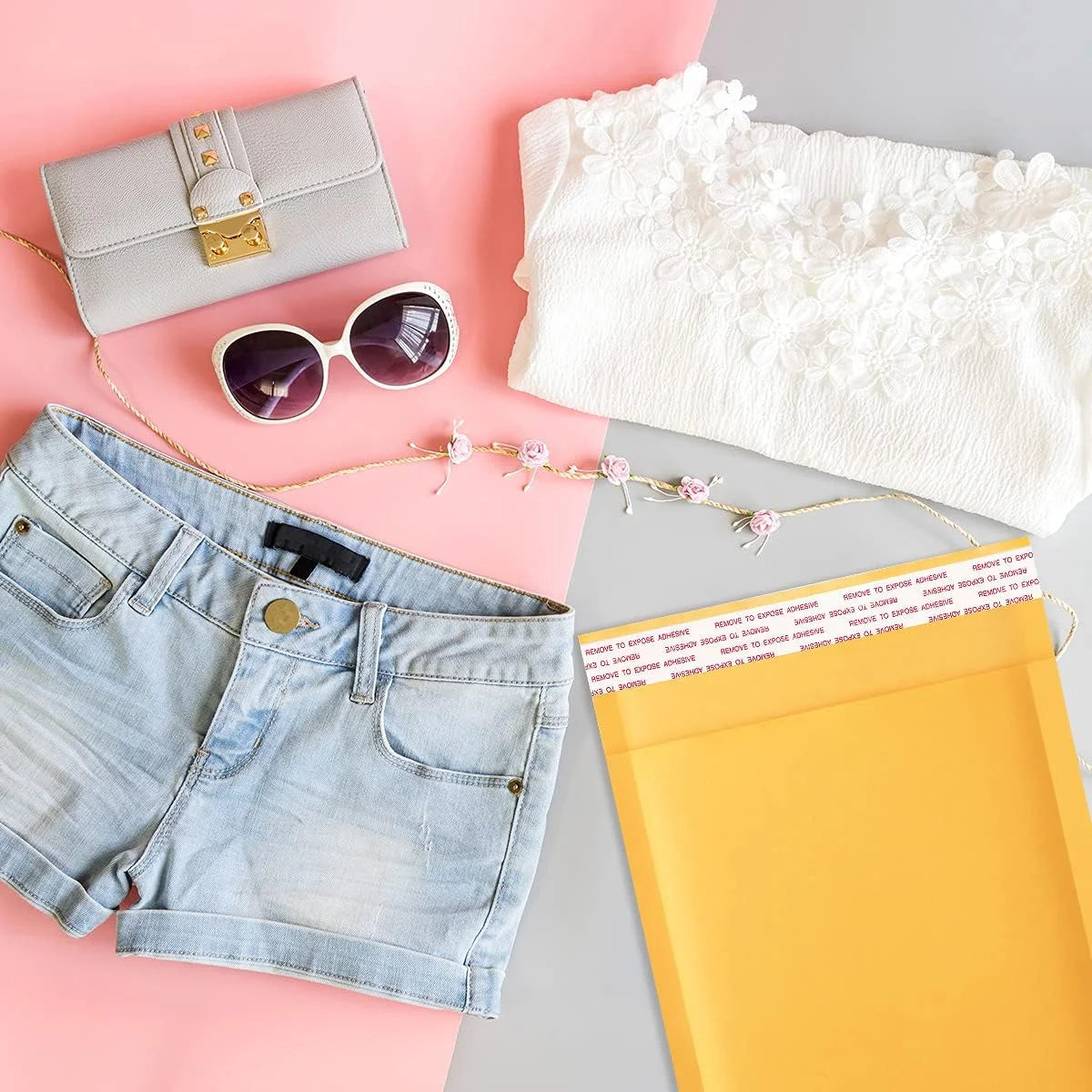 Kraft Bubble Mailers, Self Seal Adhesive Shipping Bags, Cushioning Padded Envelopes for Shipping, Mailing, Packaging