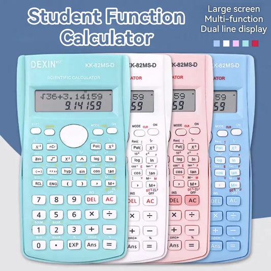 Portable Dual-Row Screen Multi-Functional Scientific Calculator Essential Stationery for School and Office Supplies