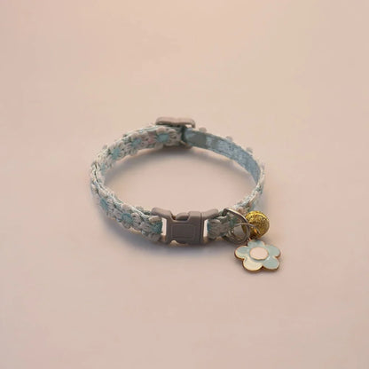 1Piece Adjustable Cat Collar With Pendant Lace Pet Collar Suitable For Small Cats and Dogs Cat Collar Personalized Accessories