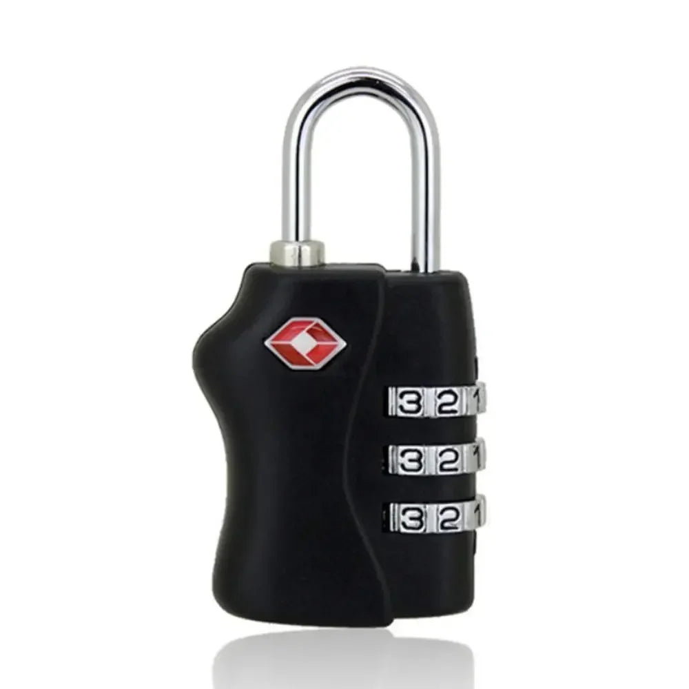 High Security TSA Customs Lock Overseas Customs Clearance Trolley Luggage Suitcase Backpack Password Padlock with Steel Cable