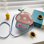 Bolso de hombro cruzado para niños con diseño de hongo, cartera para niños, estilo coreano, bolso de mano informal, de 1 a 8 unidades