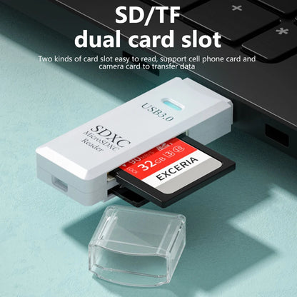 2 In 1 USB 3.0 2.0 Micro SD TF Card Reader High Speed Data Transmission up to 5Gbps Multiple Compatibility for PC Laptops Camera