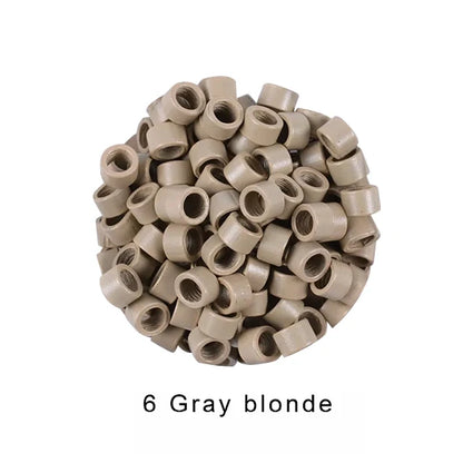 1000Pcs 4.0 mm Hair Extension Microringe Micro Links Rings Beads Links With Screws Thread Aluminium 7 Colors Optional