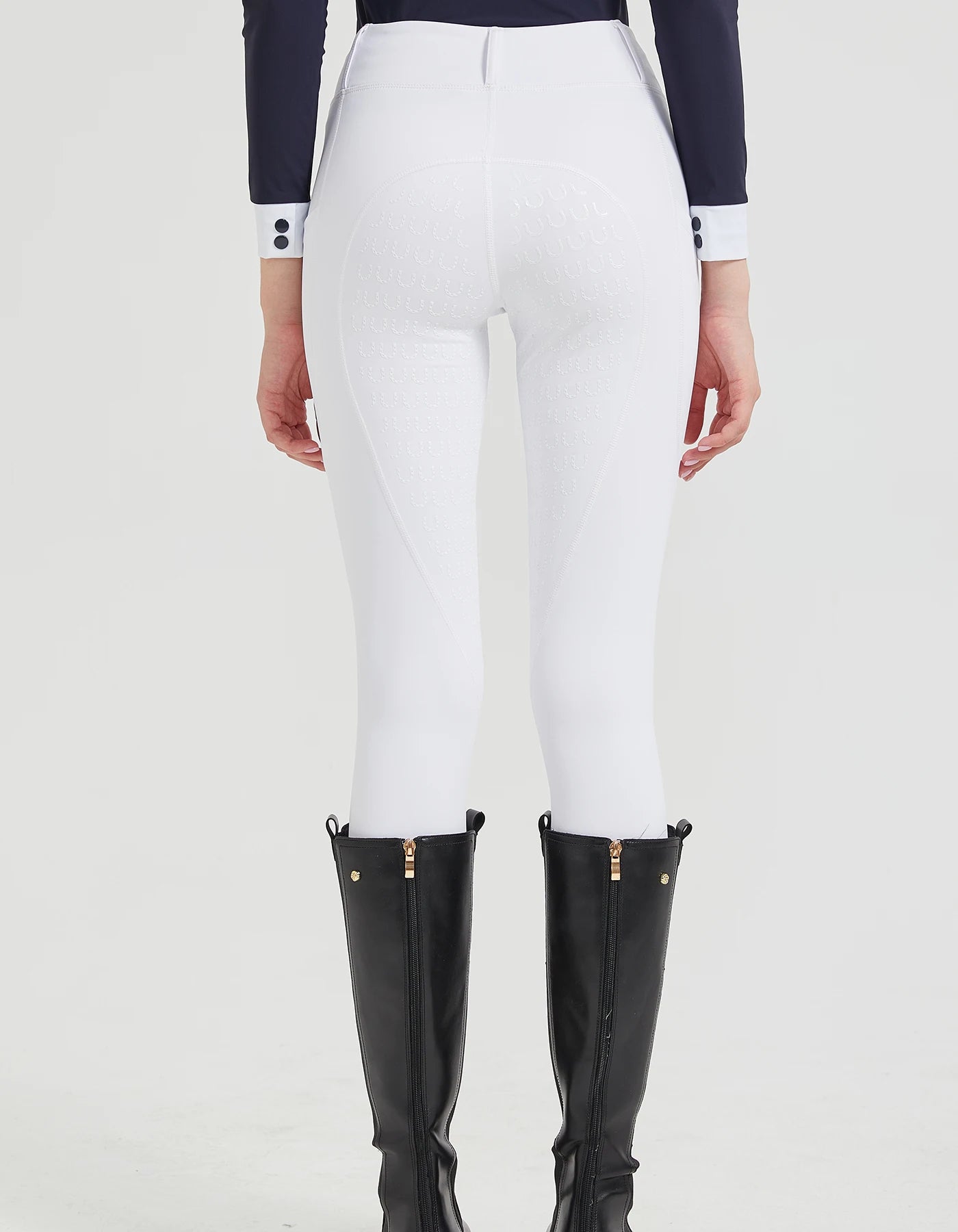 Spring and Summer Women's Knitted High-Stretch Slim-Fit Silicone Grip Riding Pants, Breathable
