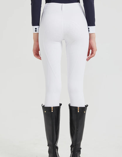 Spring and Summer Women's Knitted High-Stretch Slim-Fit Silicone Grip Riding Pants, Breathable