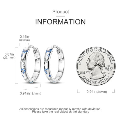 925 Sterling Silver Colored Zirconium Stars Hoop Earrings For Women Jewelry, Anniversary WeddingMaking Jewelry Gift