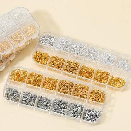 930pcs/Box Jewelry Findings Kits Open Jump Rings Lobster Clasps Hooks Pliers Tweezers for DIY Bracelet Necklace Jewelry Making