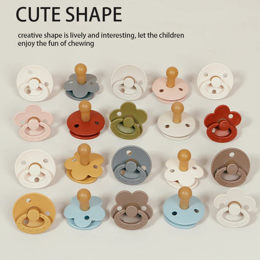 Silicone Baby Pacifier, Food Grade Silicone, Newborn Soother Solid Color Dummies Silicone Nipple For Bebe, 2PCS, Modabebe