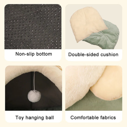 Deep Sleep Cat Bed, Cartoon Pet Bed, Foldable Removable Washable Pet Sleeping Bed for Small Dog, Mat Bag Cave, Cats Bed