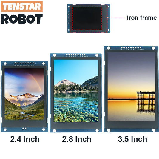 TENSTAR ROBO 2.4 / 2.8 / 3.5 Inch 240x320 320x480 SPI TFT Serial Port Module 5V/3.3V PCB Adapter, ST7789V/ST7796S LCD Display