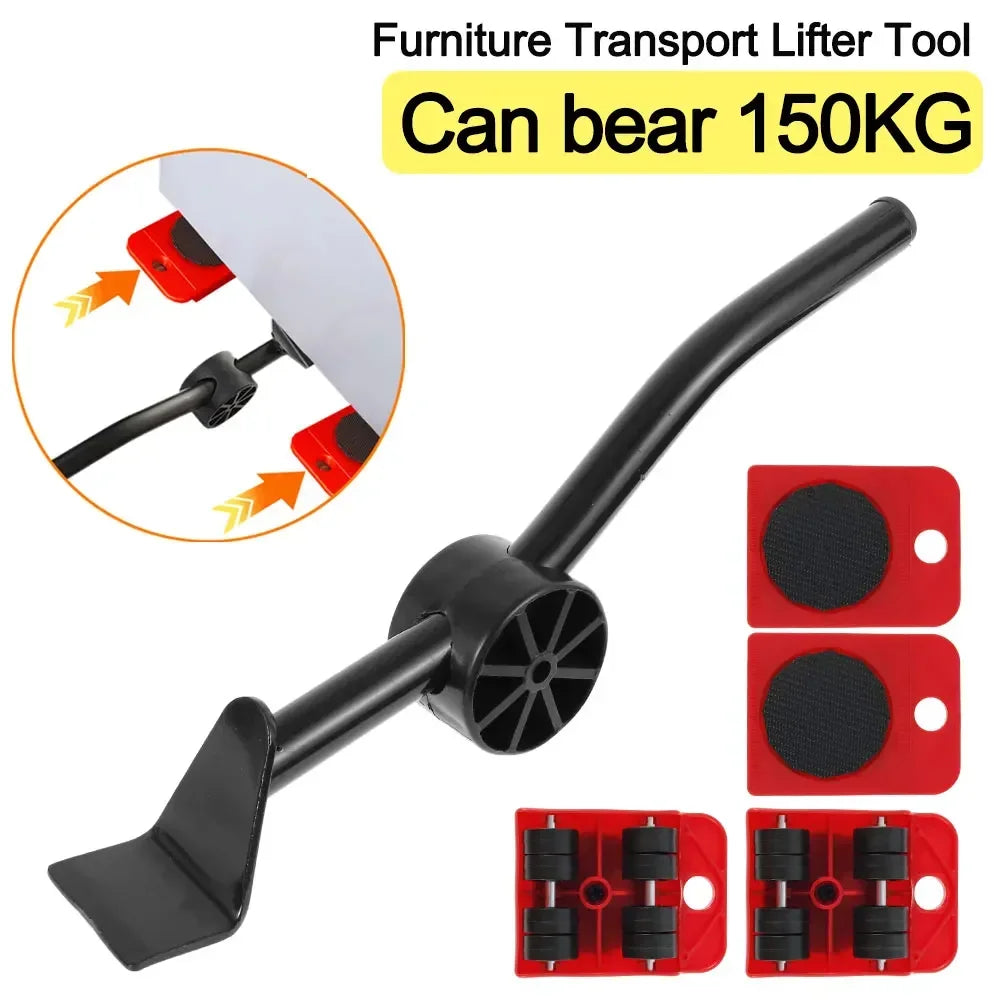 Juego de rodillos para mover muebles, transportador, herramienta de elevación de muebles de servicio pesado, herramienta de rodillos deslizantes para transportador de muebles