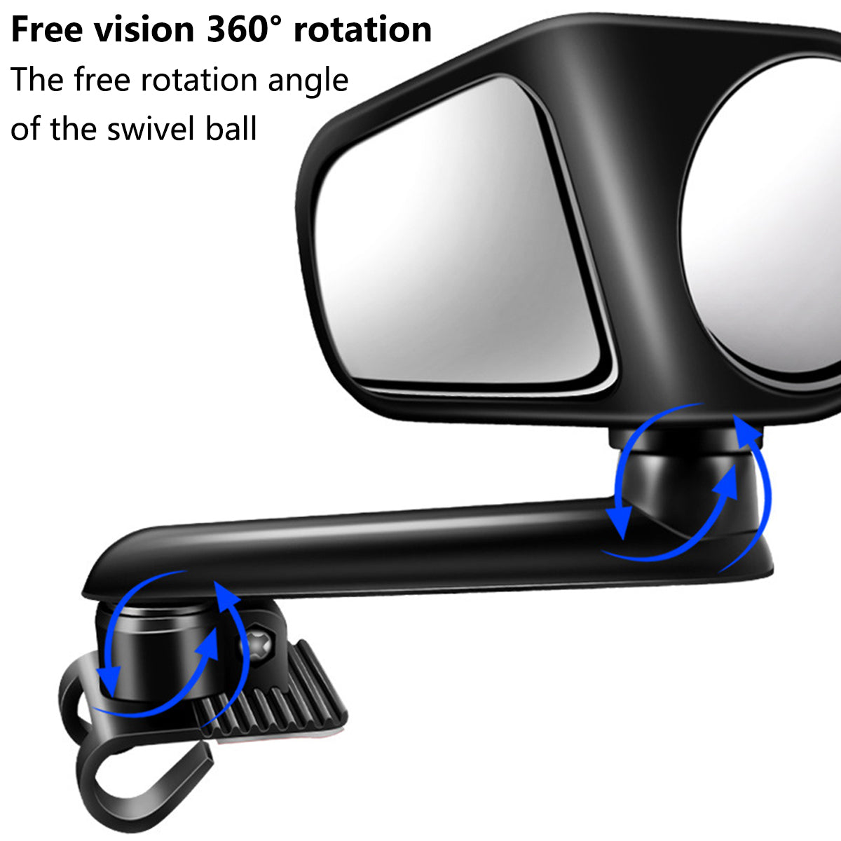 2Pcs, Car Rearview Mirrors, 360° Blind Spot Mirror, Adjustable Rotatable Convex Wide-angle Clear Rearview Safety Mirror Accessories
