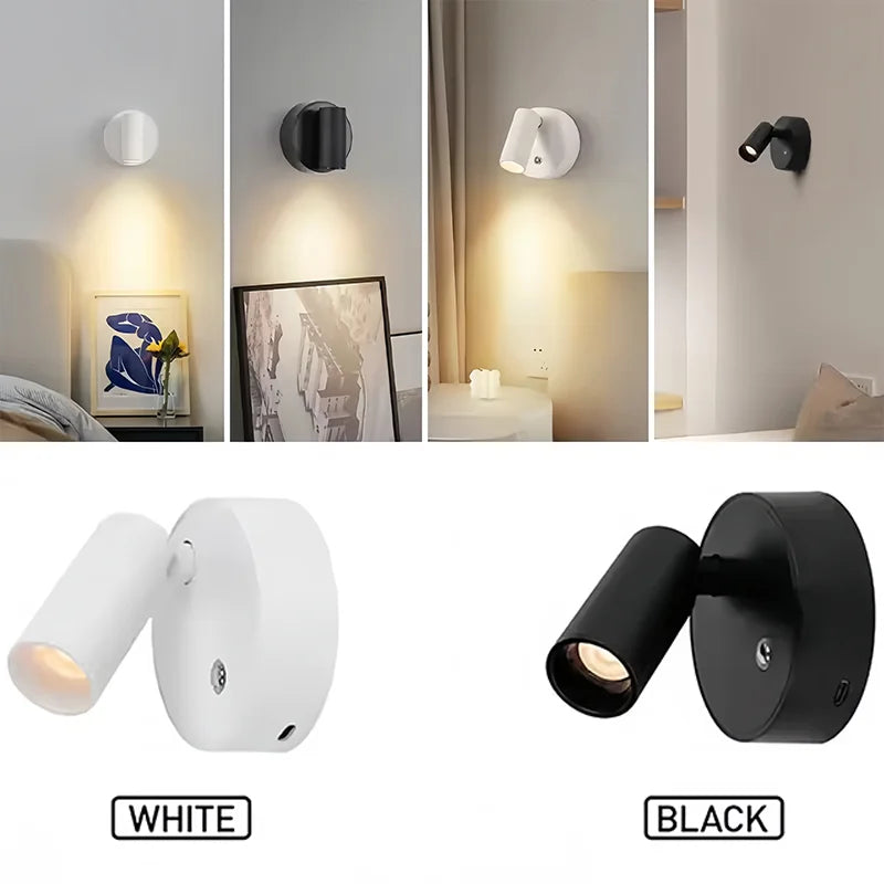 LED Magnetic Wall Lamp, USB Rechargeable, Touch Switch, Adjustable Brightness, Ideal for Bedroom, Dining Room, Party, Art Decor