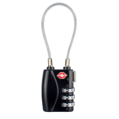 High Security TSA Customs Lock Overseas Customs Clearance Trolley Luggage Suitcase Backpack Password Padlock with Steel Cable