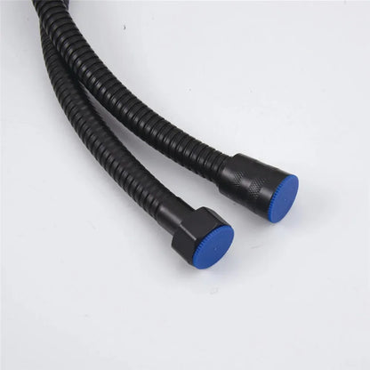 1.5/2M Black/Silver SUS 304 Flexible Shower Hose Long Bathroom Shower Pipe Extension Water Pipe Pull Pipe Bathroom Accessories