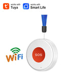 Smart Life APP WiFi SOS Emergency Button Tuya Home Security Elderly Children One-Click Call Help Alarm Remote Notification