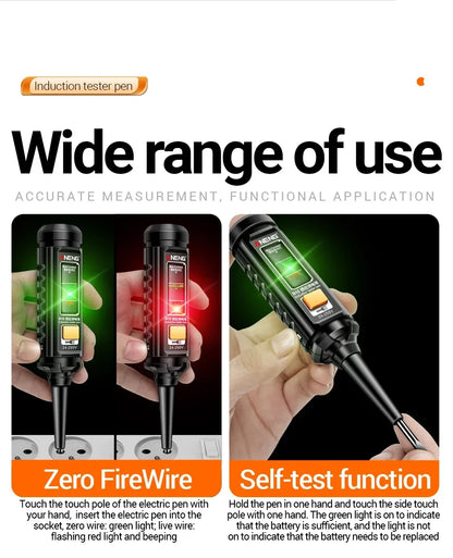 Multifunction Voltage Tester, Pen Detector, Induction AC 24V-250V Voltmeter, NCV Wire Line breakpoint electrician Tools, ANENG B15