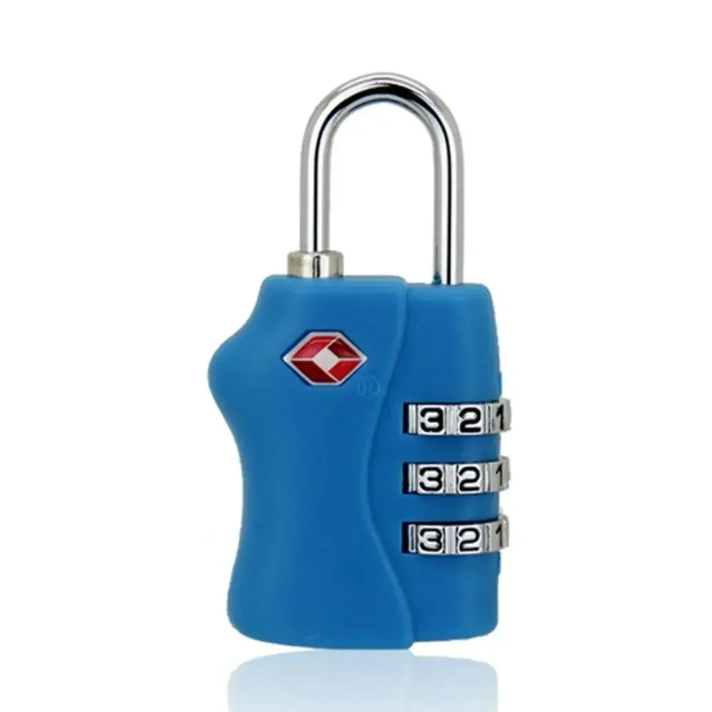 High Security TSA Customs Lock Overseas Customs Clearance Trolley Luggage Suitcase Backpack Password Padlock with Steel Cable