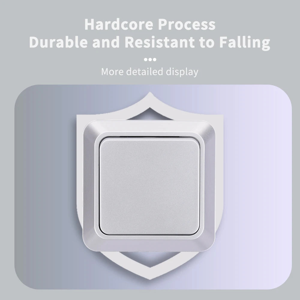 Silvery Wall Surface Button, Light Switch, EU Spray Paint Plastic Outdoor 1 Gang 1 Way, Wall Exterior Rocker On/Off  Switch, WESA