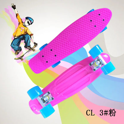 58cm Skateboard Kids Learner Retro Cruiser 22inch Children's Skateboard