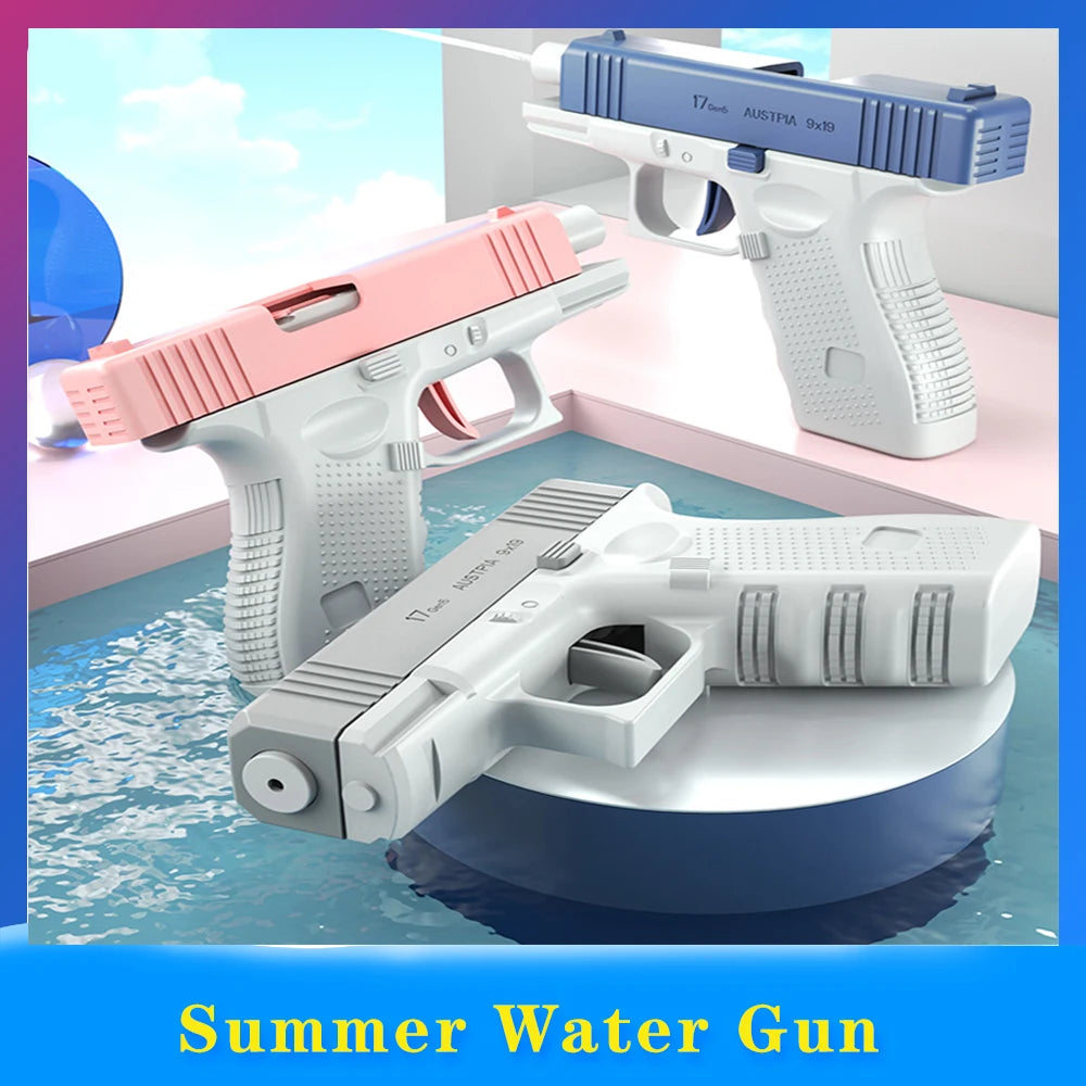 Summer Water Gun, Non-Electric, High-Pressure, Fully Automatic Shooting, Water Beach Toy Gun for Kids, Children, Boys, Girls