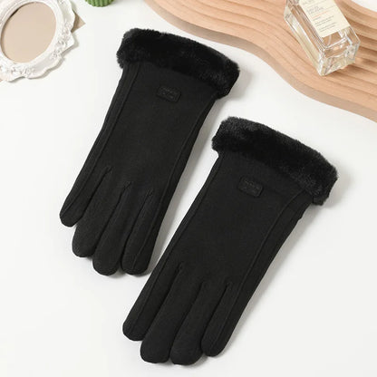 Women's Winter Warm Touchscreen Gloves, Plush Lined Thick Outdoor Leisure Protection