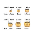 100Pcs, Stainless Steel Ball Crimp End Beads, Dia. 1.5/ 2/ 2.5/ 3/ 3.5/ 4mm, Stopper Spacer Beads For Diy Jewelry Making Findings Supplies