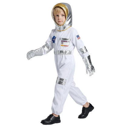 Disfraz de astronauta para niños con gorra para fiesta de Halloween, disfraz de astronauta para niños y niñas, fiesta de carnaval