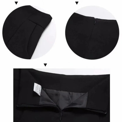 Women Shorts, Spring Summer Casual High Waist A-line Shorts, Loose Wide Leg Shorts, Chic Lady Black White Suit Shorts