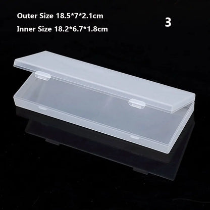 Various Shapes Plastic Transparent Storage Box, Small Items Sundries Organizer Case, Jewelry Earrings Rings Beads Container Tools