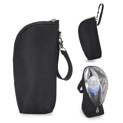 Baby Bottle Bag Portable Mother Feeding Bottle Warmer Baby Feeding Aluminum Mold Insulation Outing Stroller Hanging Bag
