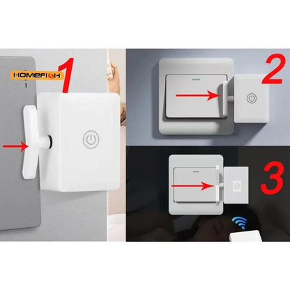 Wireless Control Light Switch, Remote Light On  Off Tool, Automatic Button Pusher, Intelligent USB Rechargeable Lazy Remote Control Switch