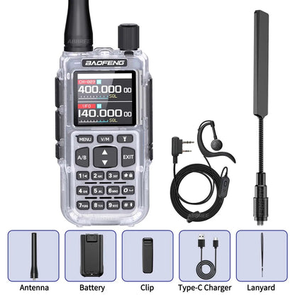 BAOFENG MINI 5 Walkie Talkie Batería 2200mAh Programación Bluetooth por APP Doble PTT Largo Alcance Nuevo Modelo UV-5R MINI Radioaficionado