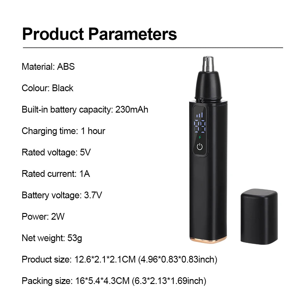 Electric Nose Hair Trimmer For Men Women, High Speed Motor Hair Remover, Lips Eyebrows Razor R Type Cutter Head Trimmer for Nose