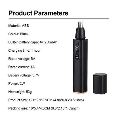 Electric Nose Hair Trimmer For Men Women, High Speed Motor Hair Remover, Lips Eyebrows Razor R Type Cutter Head Trimmer for Nose