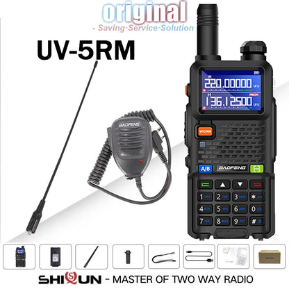 UV-5RM Baofeng Walkie Talkie 3800mAh Battery USB-C Charger 14.5W UHF VHF Wireless Copy Frequency 999CH FM Ham Radio Update UV-5RH
