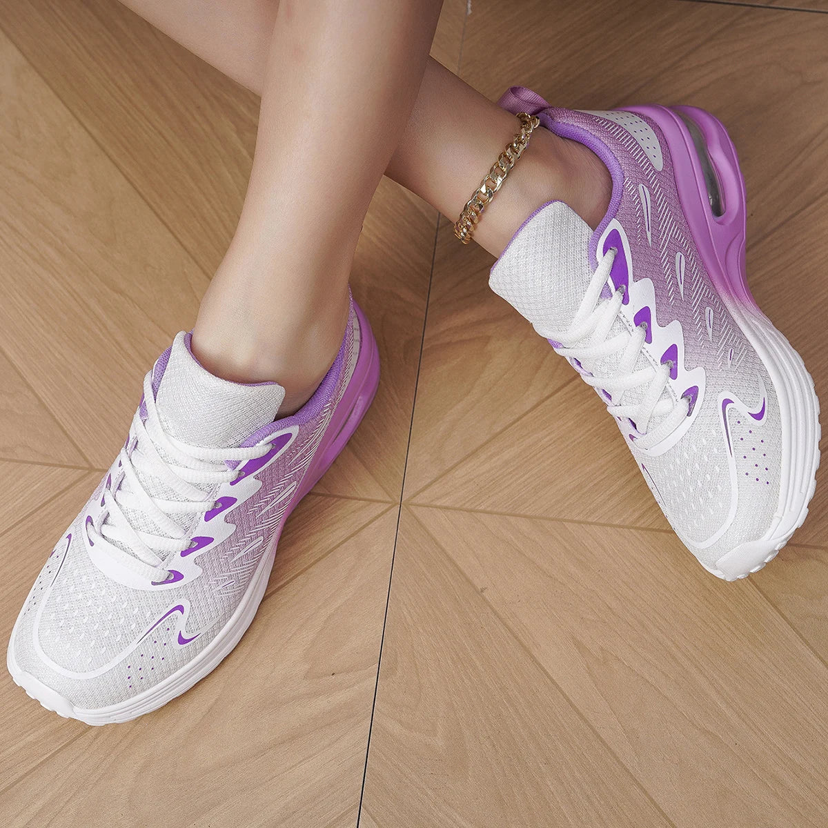 Sneaker Women's Walking Shoes Women's Fashion Air Cushion Mesh Breathable Tennis Sport Shoes