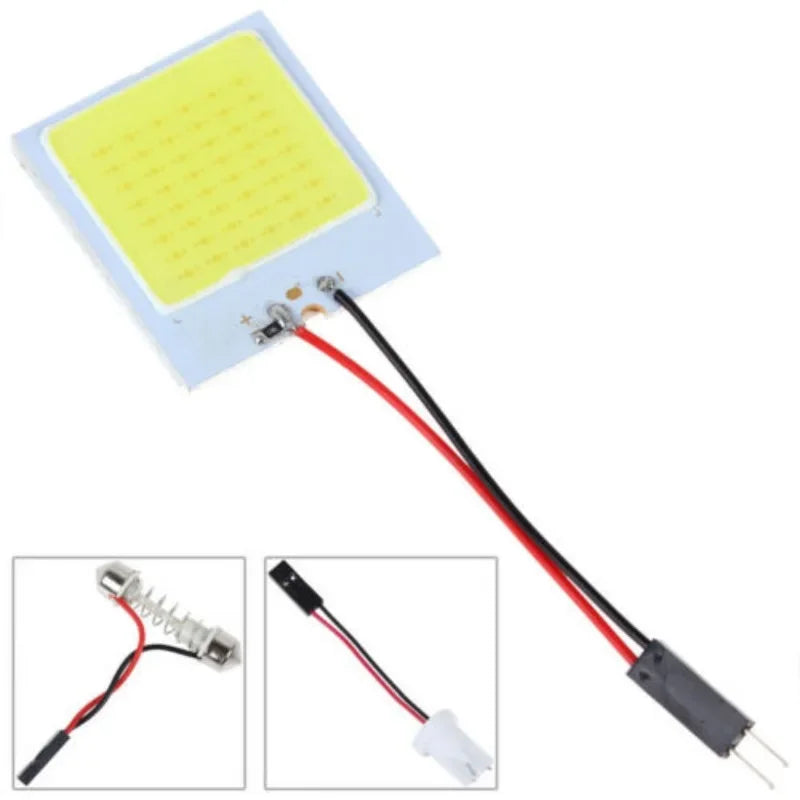 10/1 PCS 48 SMD T10 4W 12V COB Car Interior Panel LED Lights White Lamp Bulb Car Dome Reading Trunk Lamps