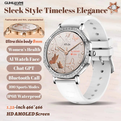 2026 Ultra Thin Women Smart Watch Screen Always Display Time Sports Bracelet Bluetooth Call Fashion Smartwatch Ladies Best Gift