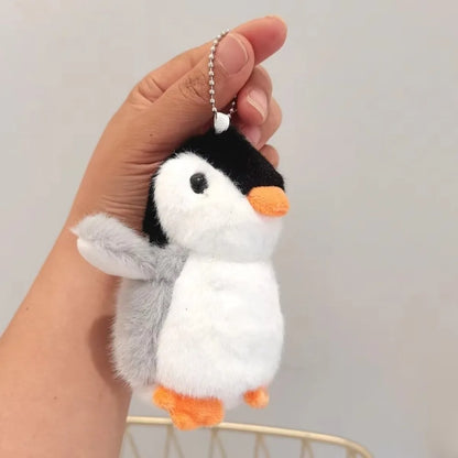 Cute Penguin Plush Key Ring Tourist Hat Penguin Keychain For Girls Gifts Creative School Bag Keychain