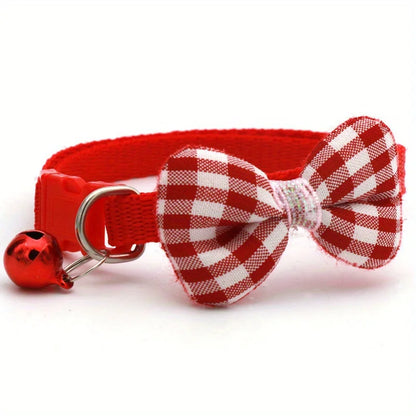1 Piece, Adjustable Plaid Cat Collar Tie Knot, Perfect for Festive Dressing and Everyday Wear