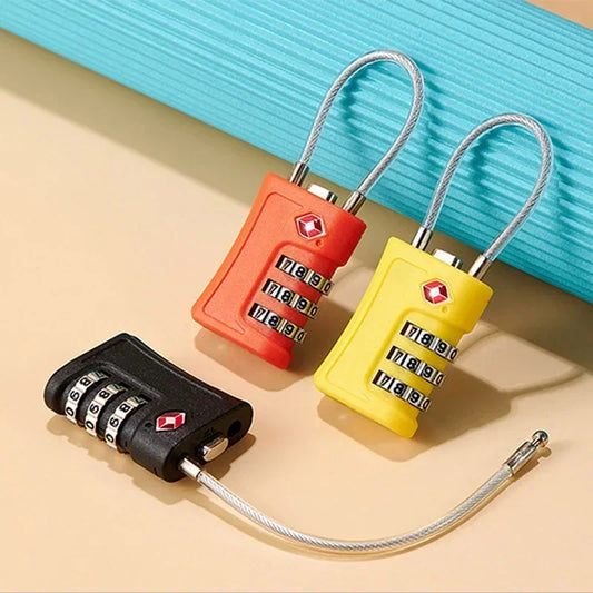 TSA Customs Code Password Lock for Luggage Backpack Padlock Code Travel Password Changeable Contrast Travel Case Accessories