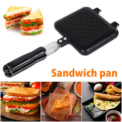 Double-Sided Non-Stick Sandwich Maker Iron Bread Toast Breakfast Machine Waffle Pancake Baking Barbecue Oven Mold Grill Frying