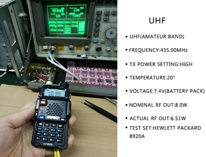 Walkie Talkie, UV 5R 5W 8W Dual Band Ham Two Way Radio, Vhf Uhf FM Radio, Handheld Transceiver, Hunting 16KM, BAOFENG