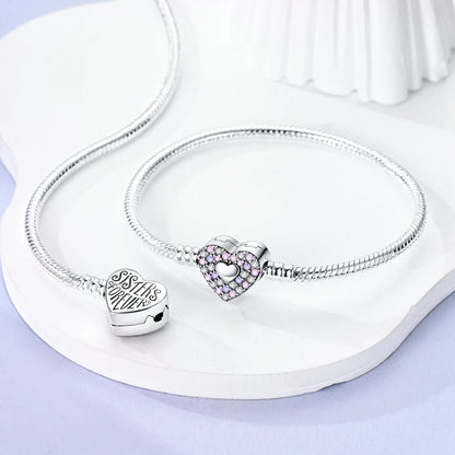 Bracelet Silver 925 Original 17-20CM Star Moon Sun Four Leaf Clover Green Zircon Bracelets Fit DIY Charms Birthday Jewelry Gifts