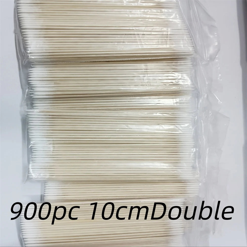 100/300/500/700/900Pcs Double-Tipped Cotton Swabs, for Tattooed Eyebrows, Beauty Makeup Tools for Wiping, Nail Polish Wiping