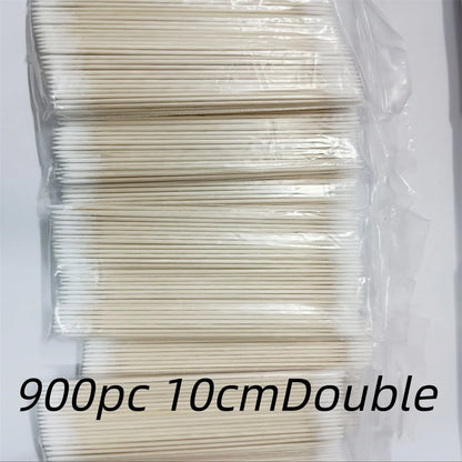 100/300/500/700/900Pcs Double-Tipped Cotton Swabs, for Tattooed Eyebrows, Beauty Makeup Tools for Wiping, Nail Polish Wiping